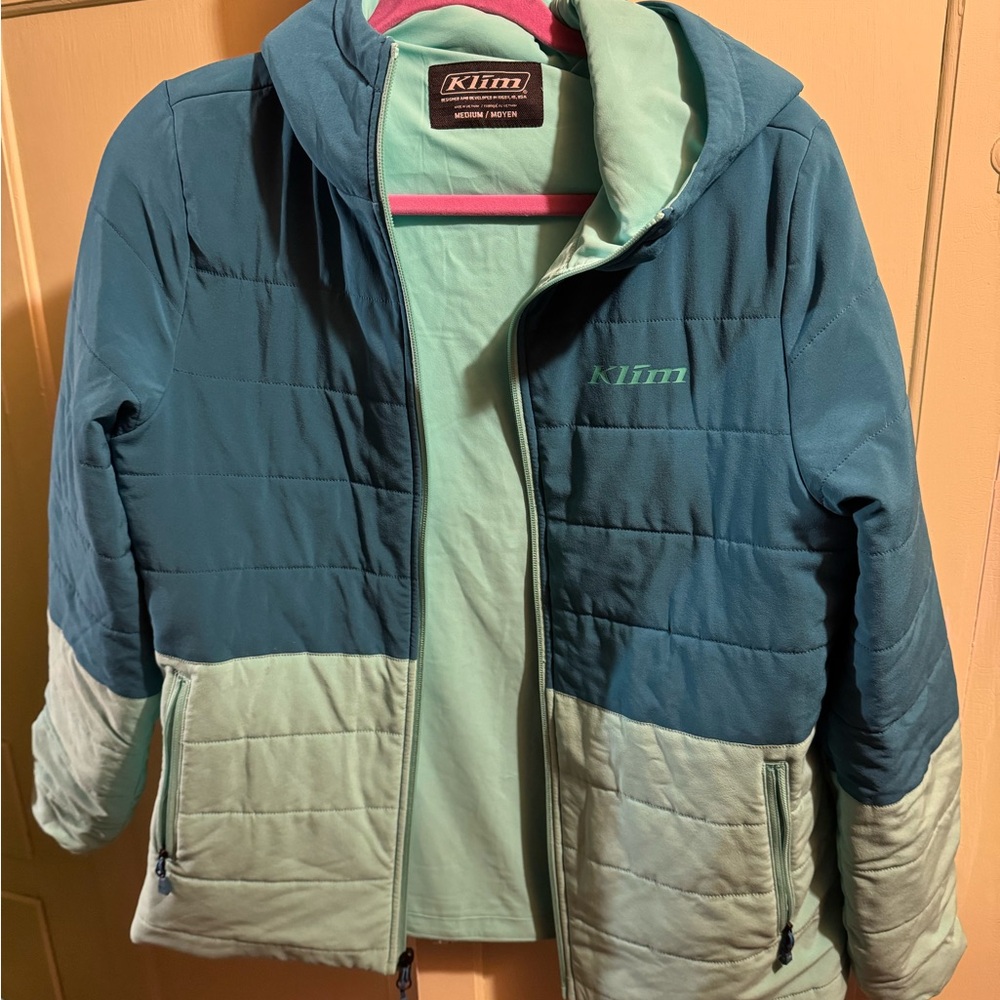 Teal Quilted Puffer Jacket